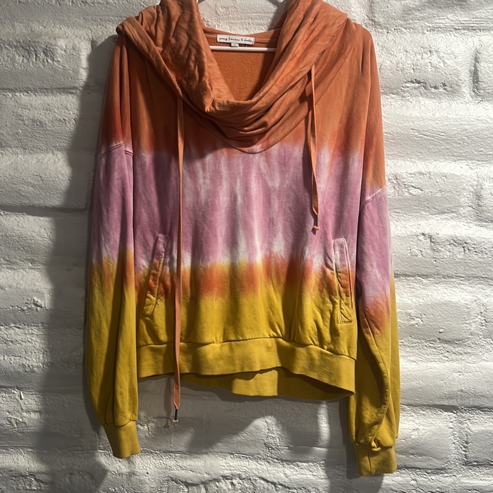 Young Fabulous & Broke Tie Dye Hooded Piper Pullover Sweatshirt - Picture 9 of 10